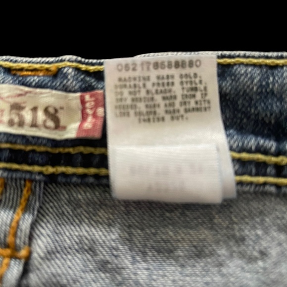 Levi's Super Low Boot Cut 518 Women's Denim Jeans 24M Factory Faded - Picture 4 of 15